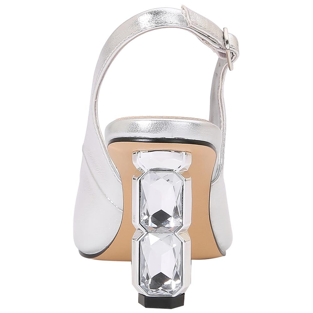 Lady Couture 3” Heel Glamour Pump in Silver