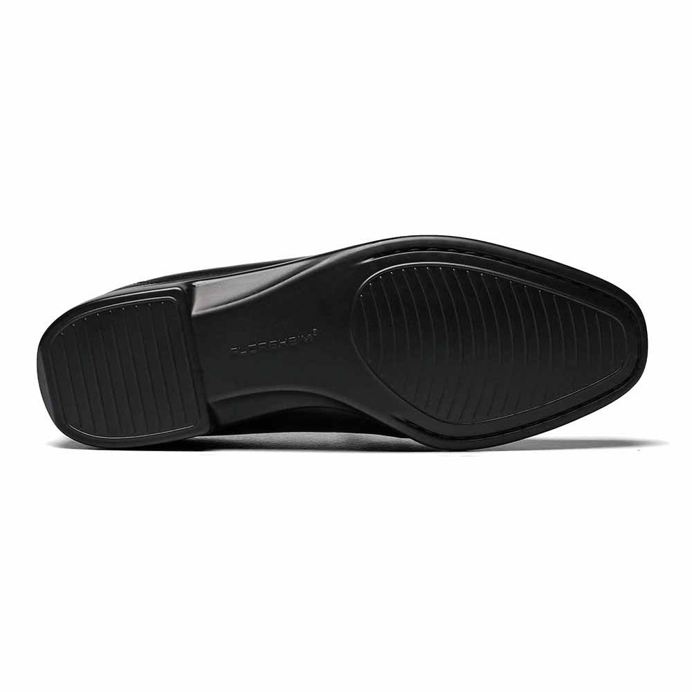 Florsheim Riva Moc Toe Bit Loafer - Black Kidskin Leather