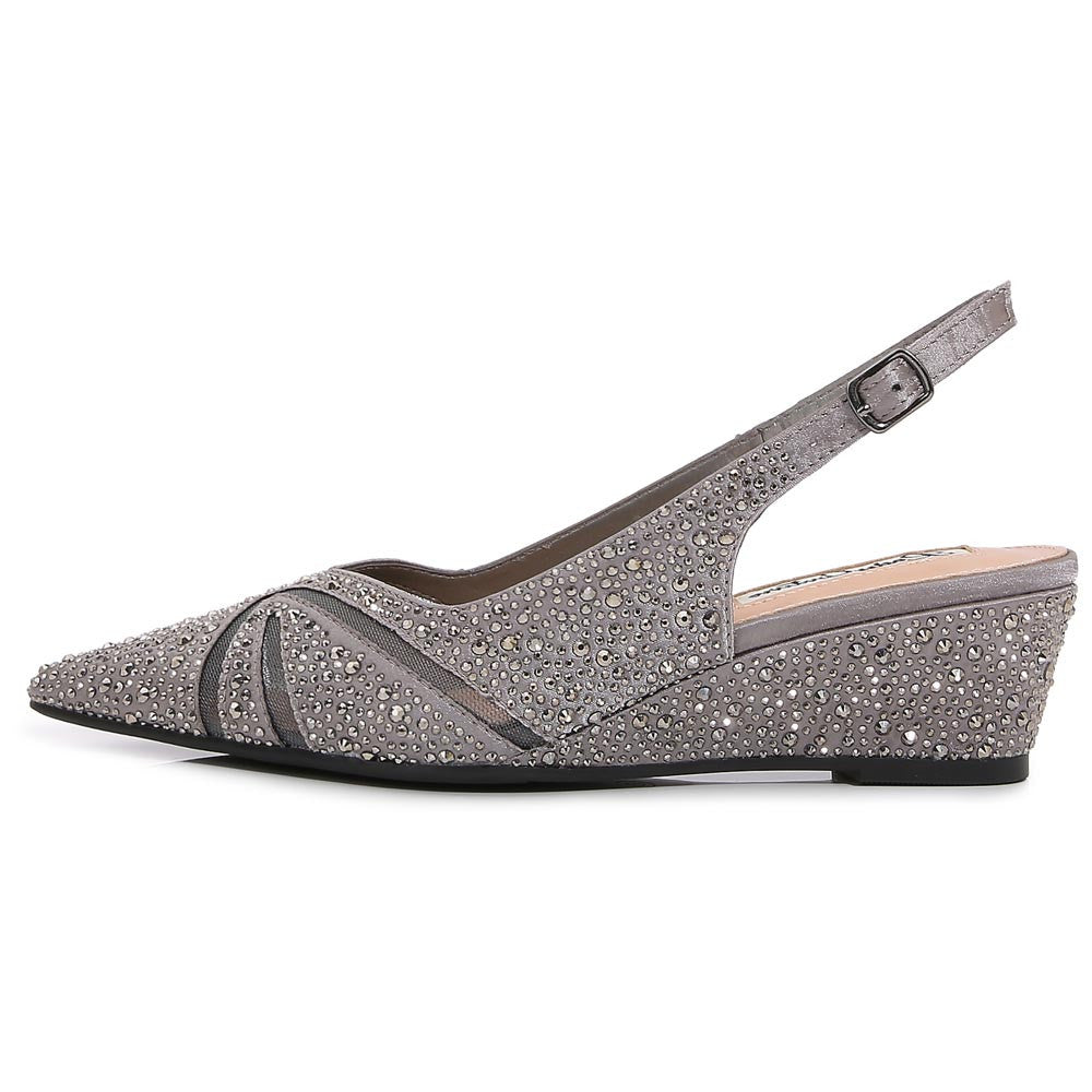 Lady Couture Daniela 2" Wedge Pump in Pewter