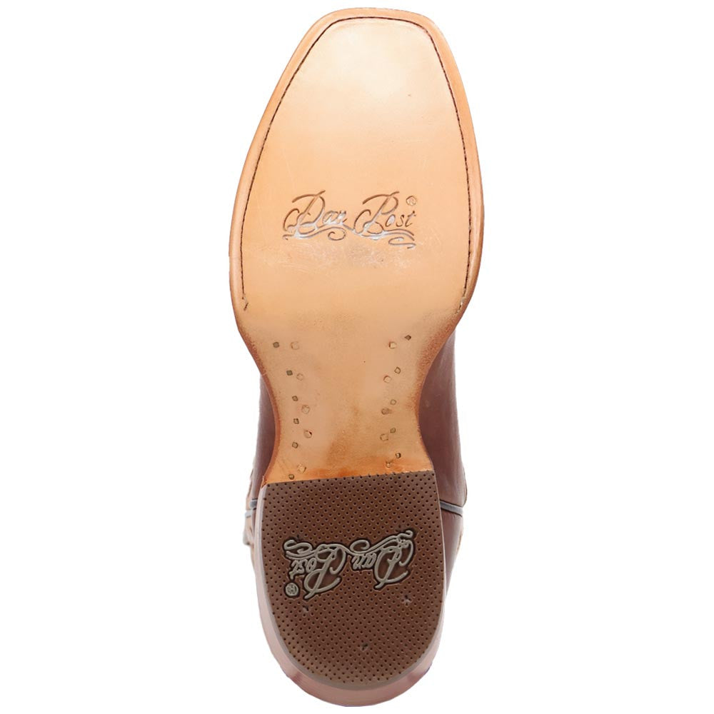 Dan Post Amber Trail Leather Honey Cutter Toe Western Cowgirl Boots