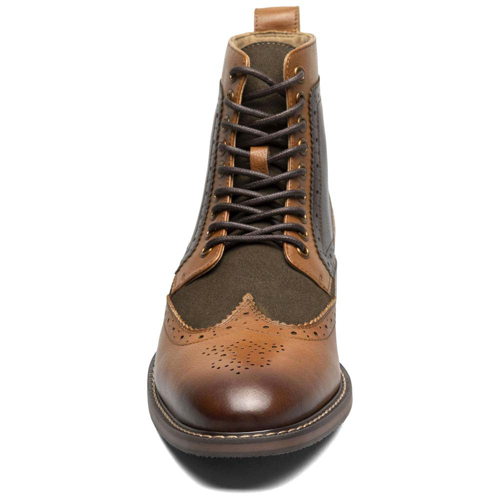 Finnegan Wingtip Lace Up Casual | Stacy Adams Casual Shoes in Olive Multi for Men