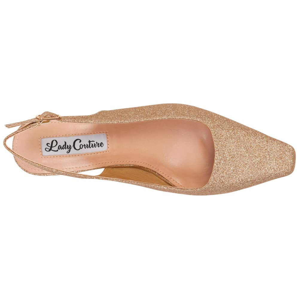 Lady Couture Natalie Pump 2” Heels in Gold