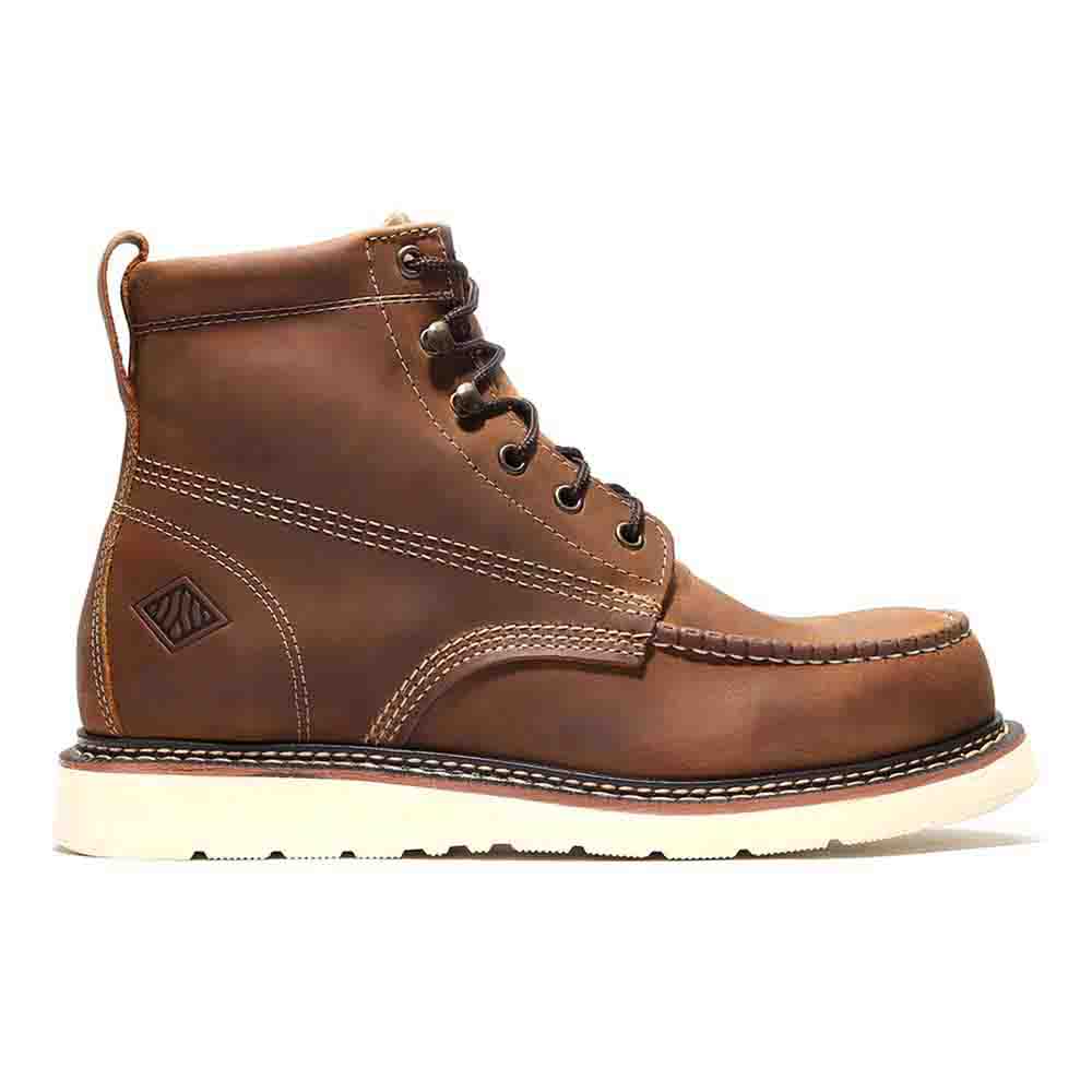 BONANZA Brown Full Grain Saddle Leather Work Boot