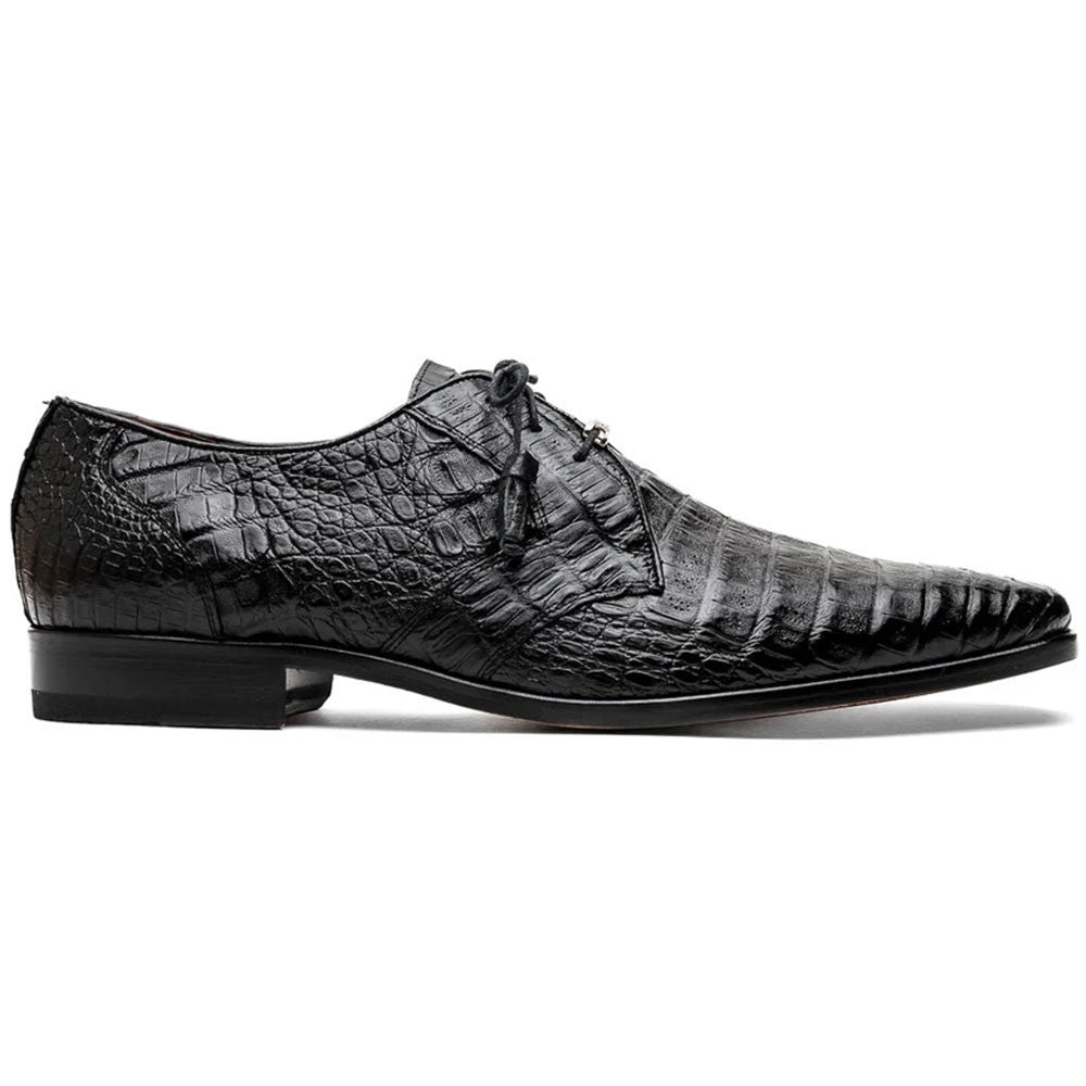 Marco Di Milano Lacio Caiman Black Derby Shoes