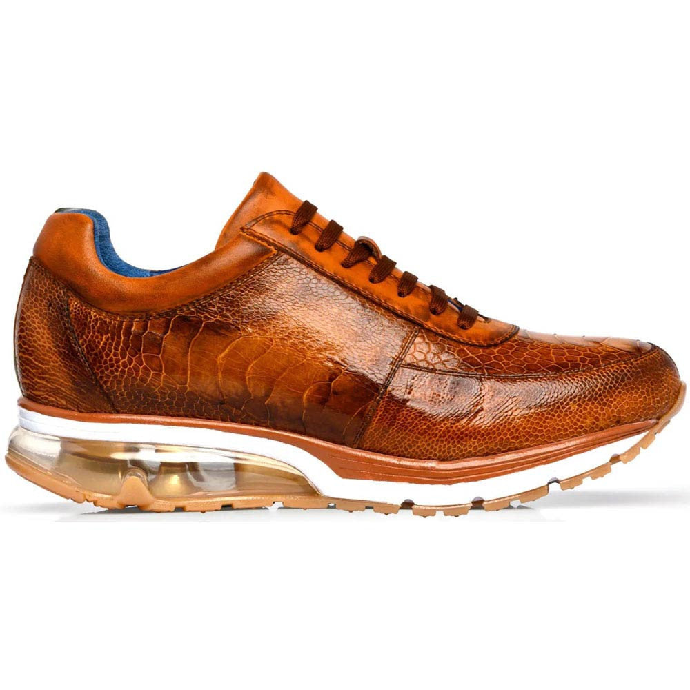 Belvedere Todd Antique Brandy Ostrich Men's Casual Sneakers