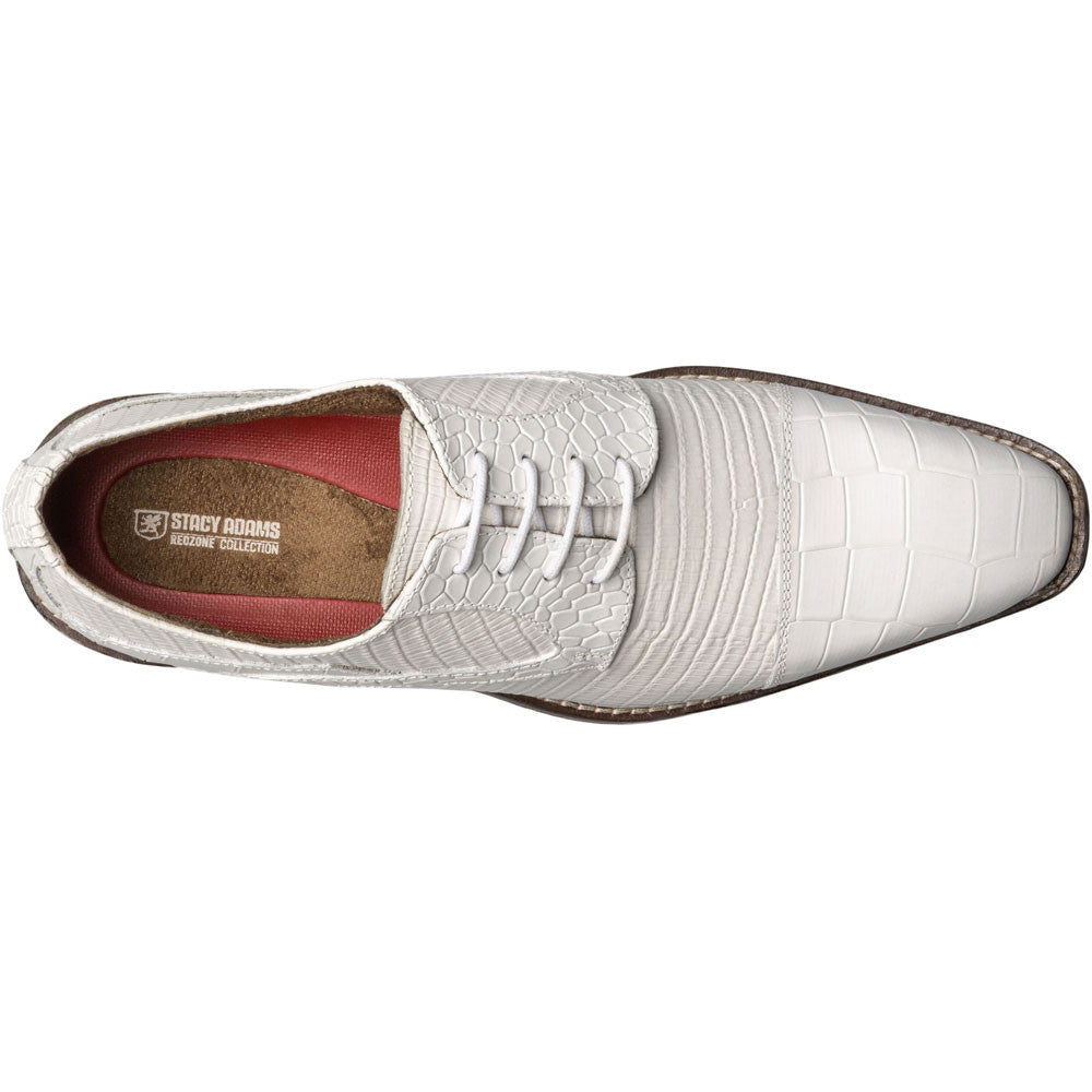 Stacy Adams TEDESCO White Cap Toe Oxford Shoes