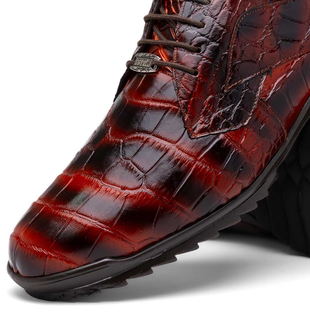 Marco Di Milano Vulcan Cognac Alligator Derby Shoes