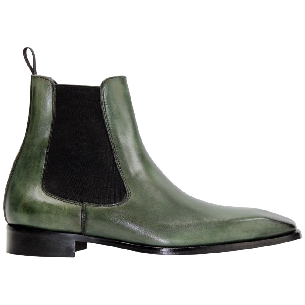 Duca Empoli Men's Green Calf-Skin Leather Boots