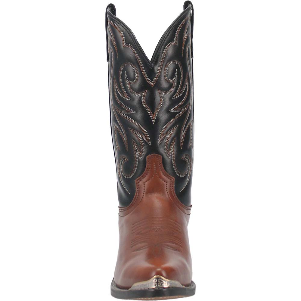 Laredo Nashville Peanut/Black J Pointed Toe Western Cowboy Boots (USA Men Size)