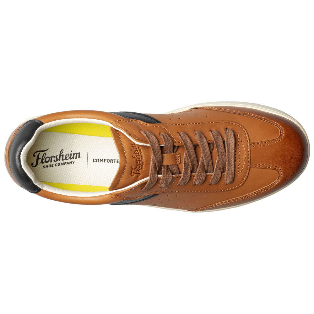 Pace T-Toe Lace Up Casual Sneaker | Florsheim Cognac Dress Sneakers for Men