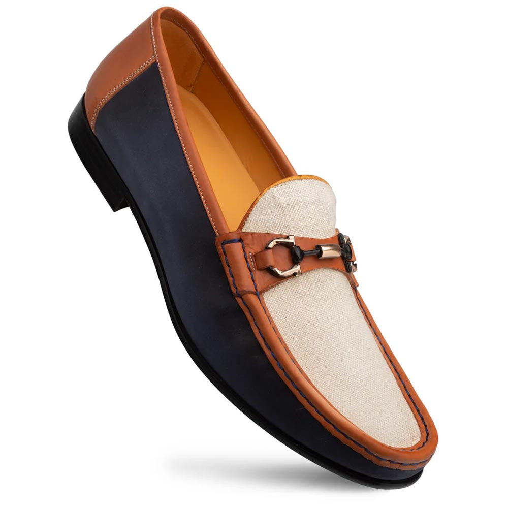 Mezlan Men’s Keanll Blue Multi Mocassin Slip-On Loafer