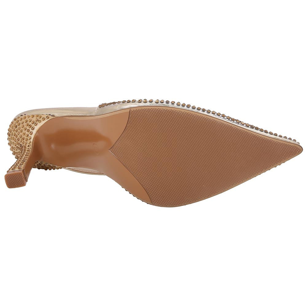 Lady Couture Irene 3.5” High Heel Pumps in Gold