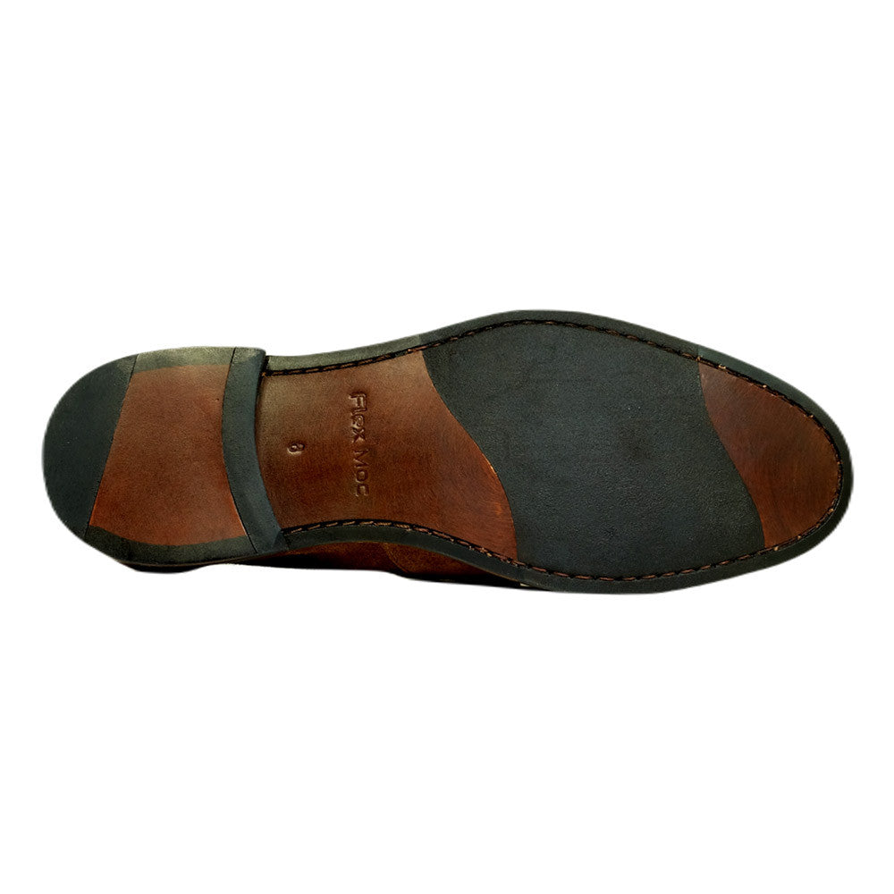 Alan Payne Men's Bourbon Naples Suede Penny Slip-On Loafers