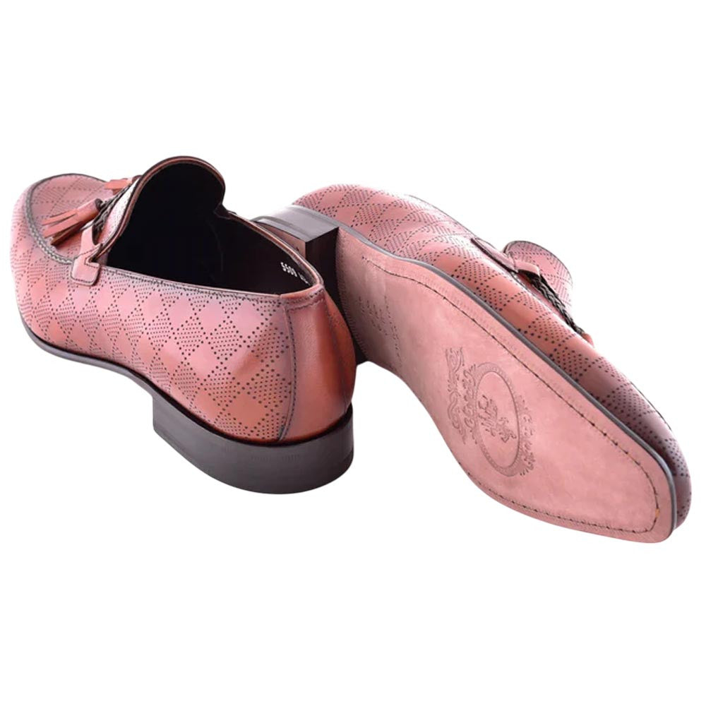 Corrente Men’s Tan Tassel Almond Toe Loafer