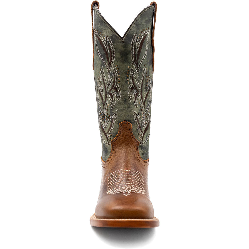Ferrini Women’s Maggie Brown Square Toe Leather Cowboy Boots