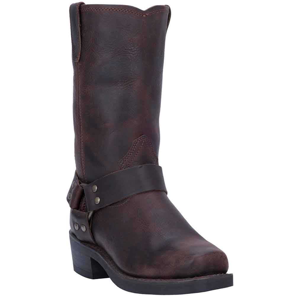 Dingo Dean Brown Leather Snoot Toe Western Cowboy Harness Boot (USA Men Size)