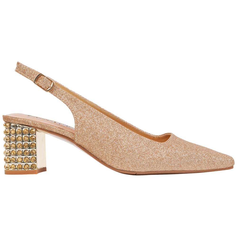 Lady Couture Natalie Pump 2” Heels in Gold