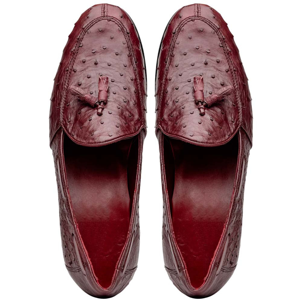 Marco Di Milano Aubiere Wine Ostrich Loafers
