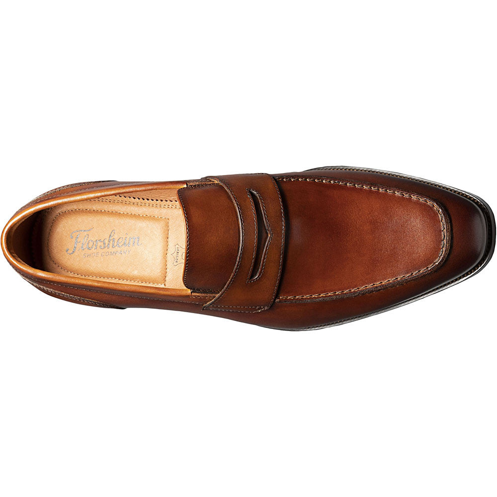 Florsheim Sorrento Cognac Moc Toe Penny Loafer Men's Dress Shoes