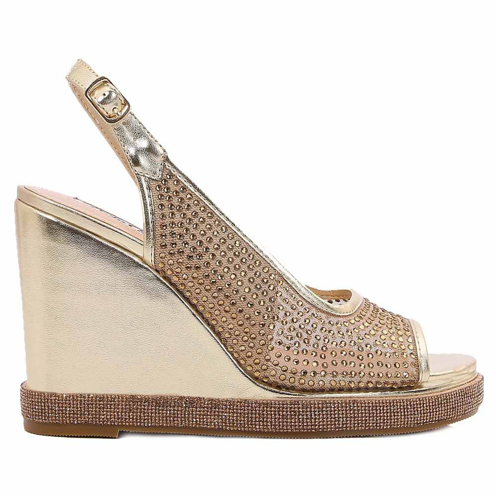 Lady Couture Belair 4” Wedge Sandals in Gold