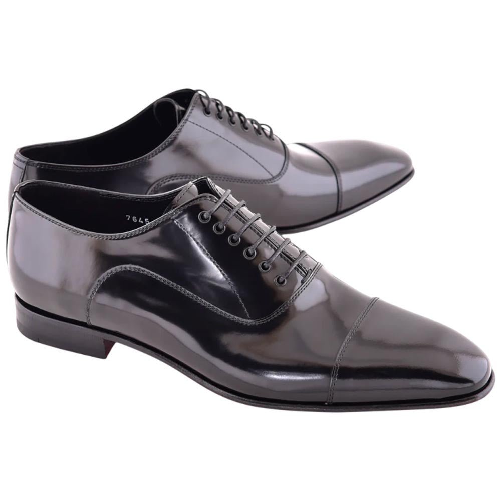 Corrente Men’s Black Patent Leather Round Toe Lace - up Loafer - shoeclassix.com