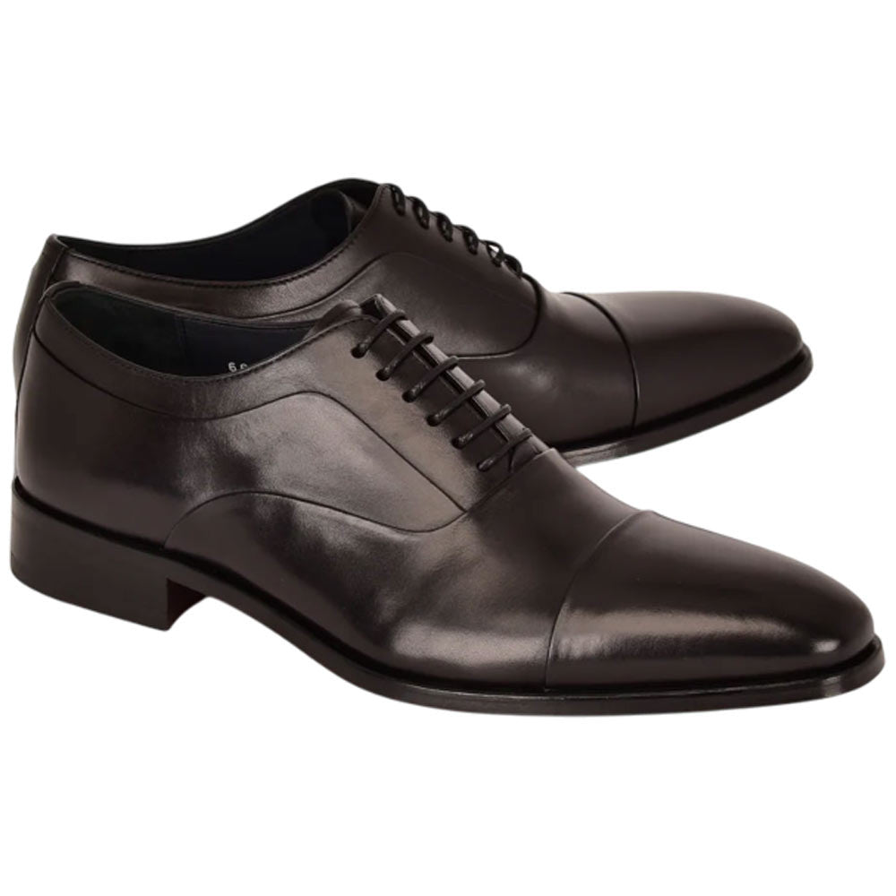 Corrente Men’s Black Suede Cap Toe Lace - Up Loafer - shoeclassix.com