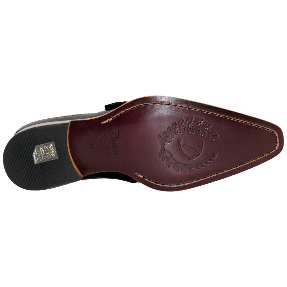 Duca Sezze Men's Cognac/Chocolate Snake Print/Calf-Skin Leather Loafers