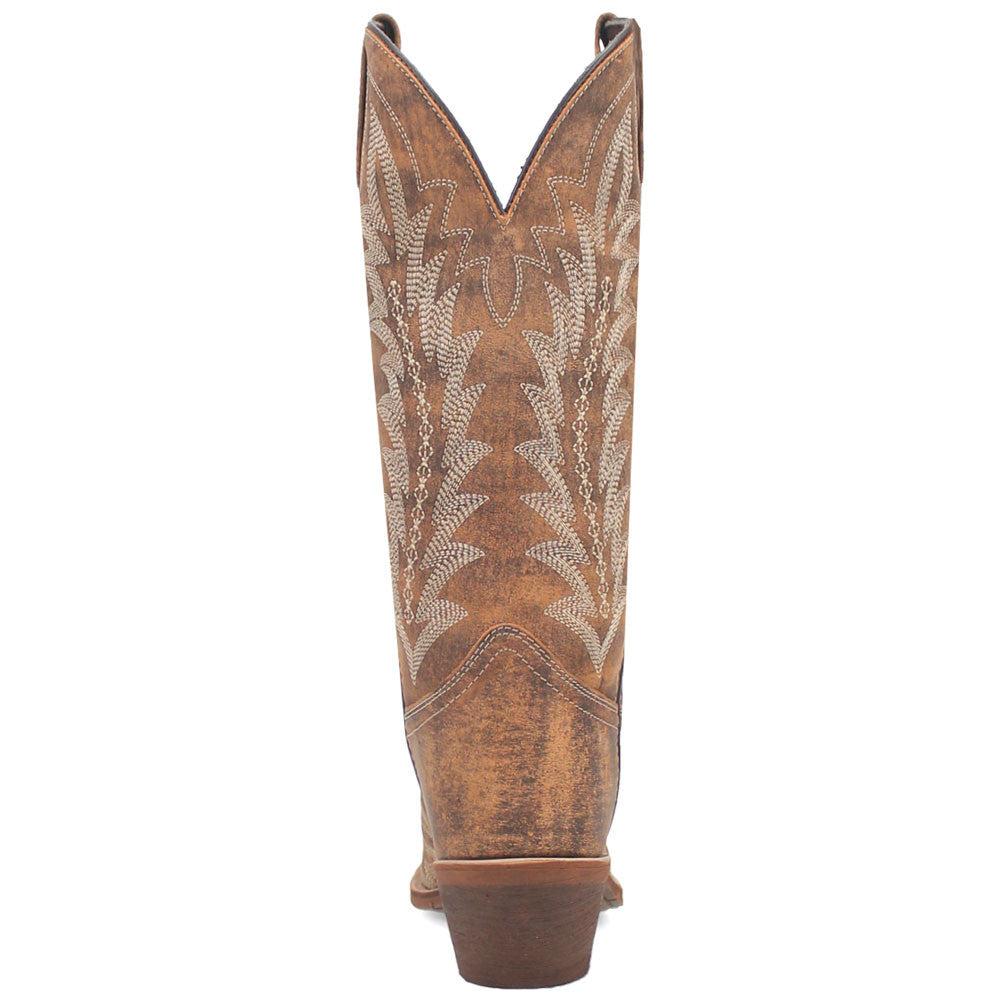 Laredo Emmylee Tan Leather Snip Toe Western Cowgirl Boots (USA Women Size)