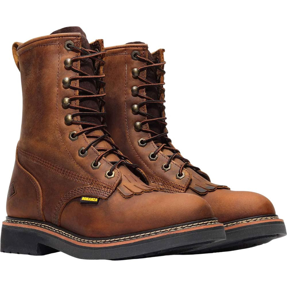 Bonanza Rancher Classic 8” Crazy Brown Lacer Work Boots