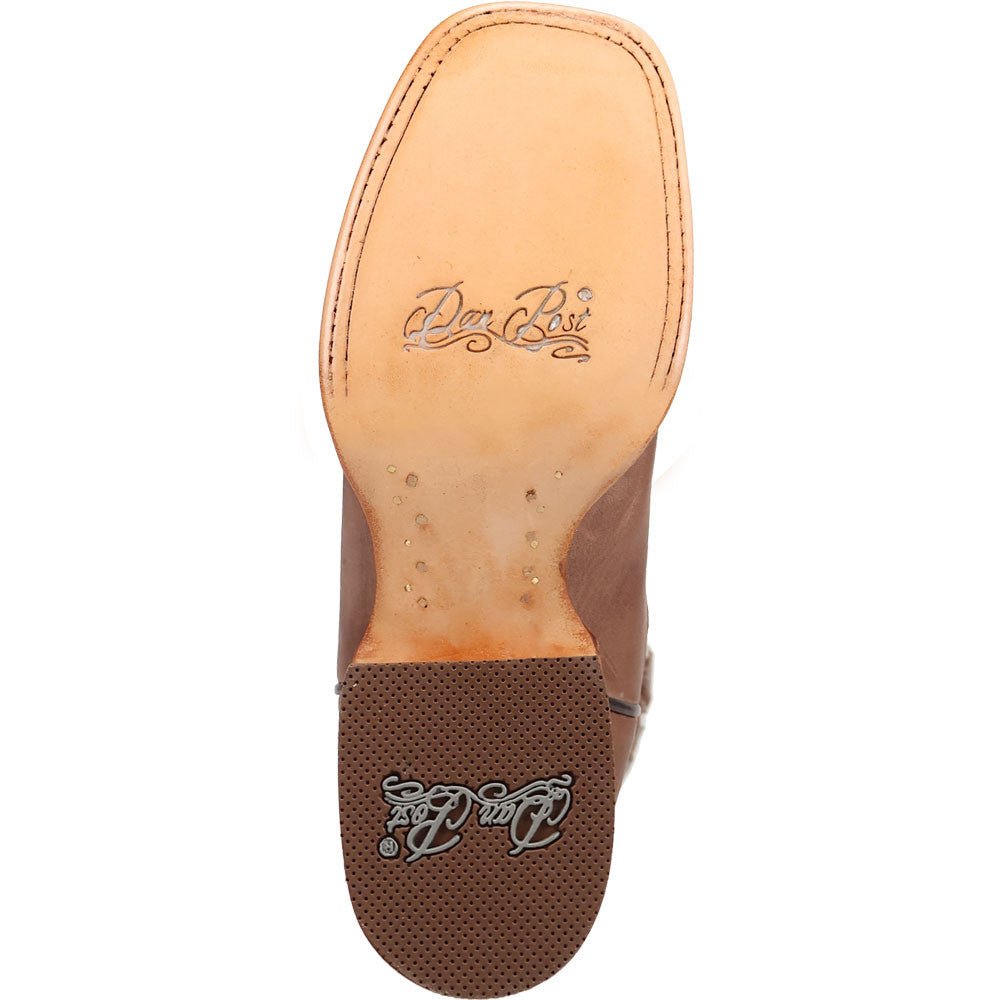 Dan Post Women’s Lacey Tan 12” Broad Square Toe Stockman Cowboy Boot