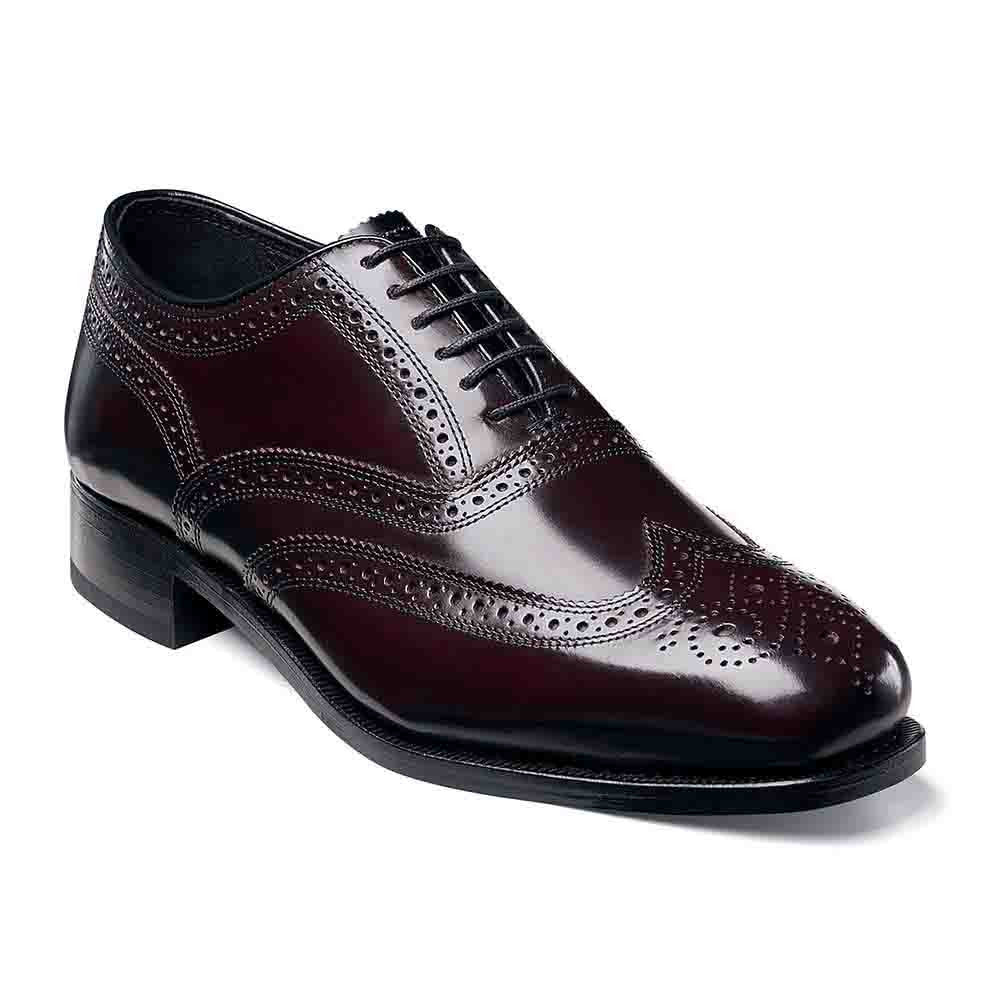 Florsheim Lexington Burgundy Smooth Leather Wingtip Dress Oxford (USA Men Size)