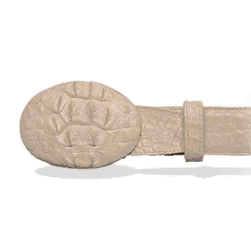 Los Altos Winterwhite Caiman Belt