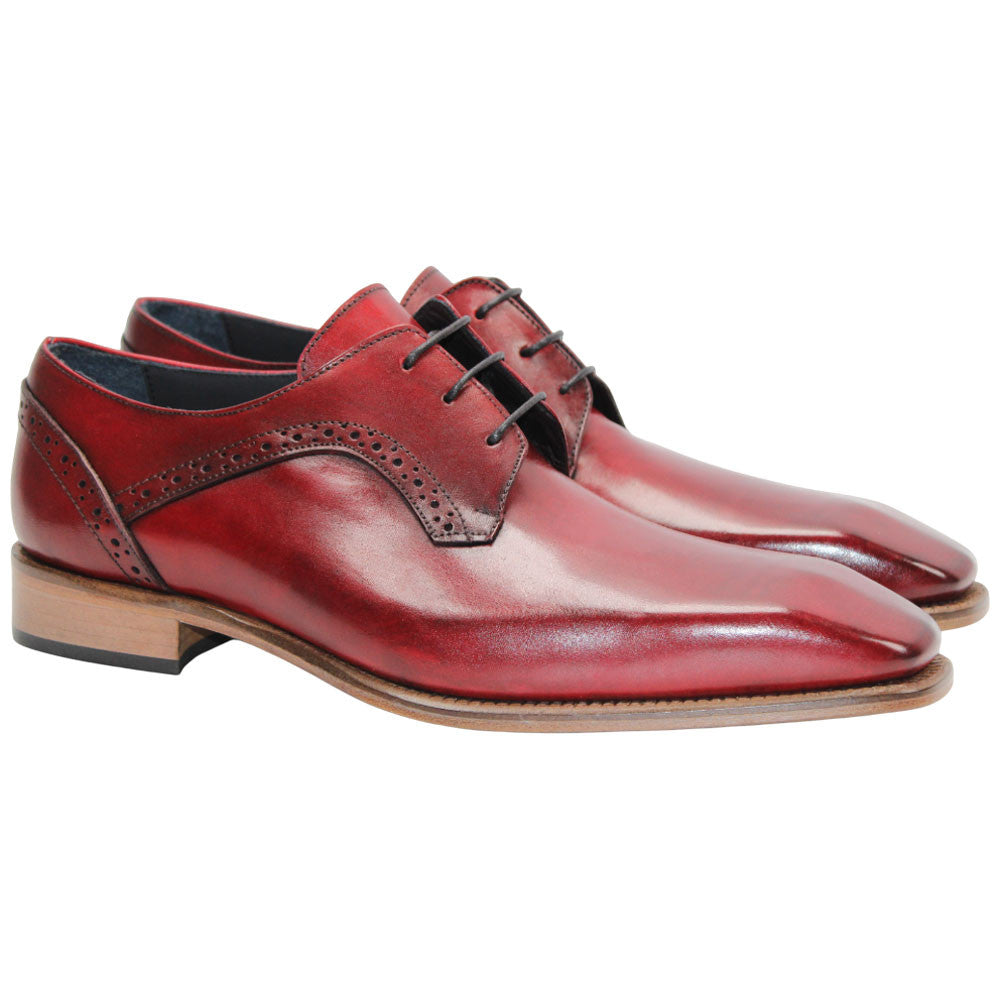 Spada Red Calfskin Leather Oxford | Duca Dress Shoes for Men