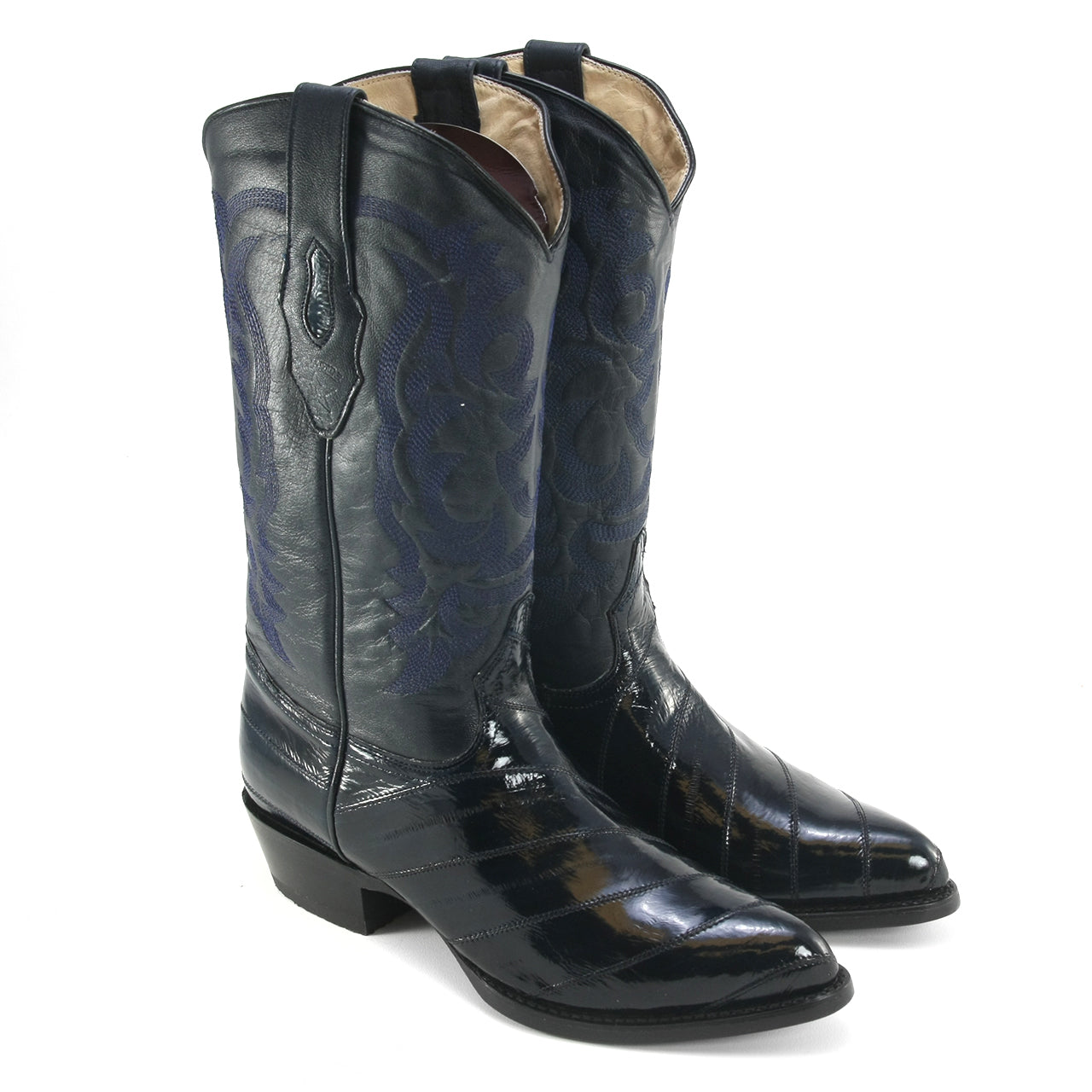 Los Altos Navy Eel Skin J-Toe