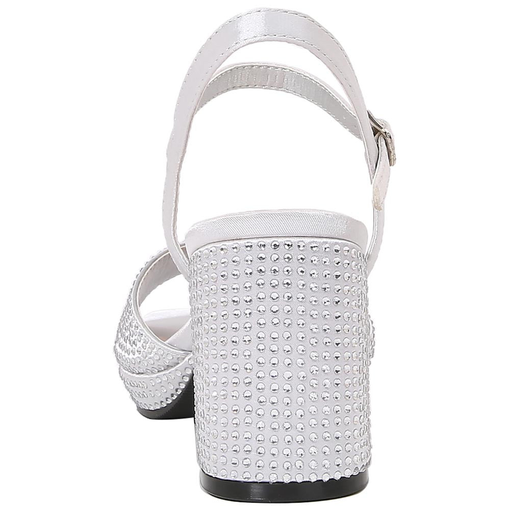 Lady Couture Judy 3” Block Heel Sandals in Silver