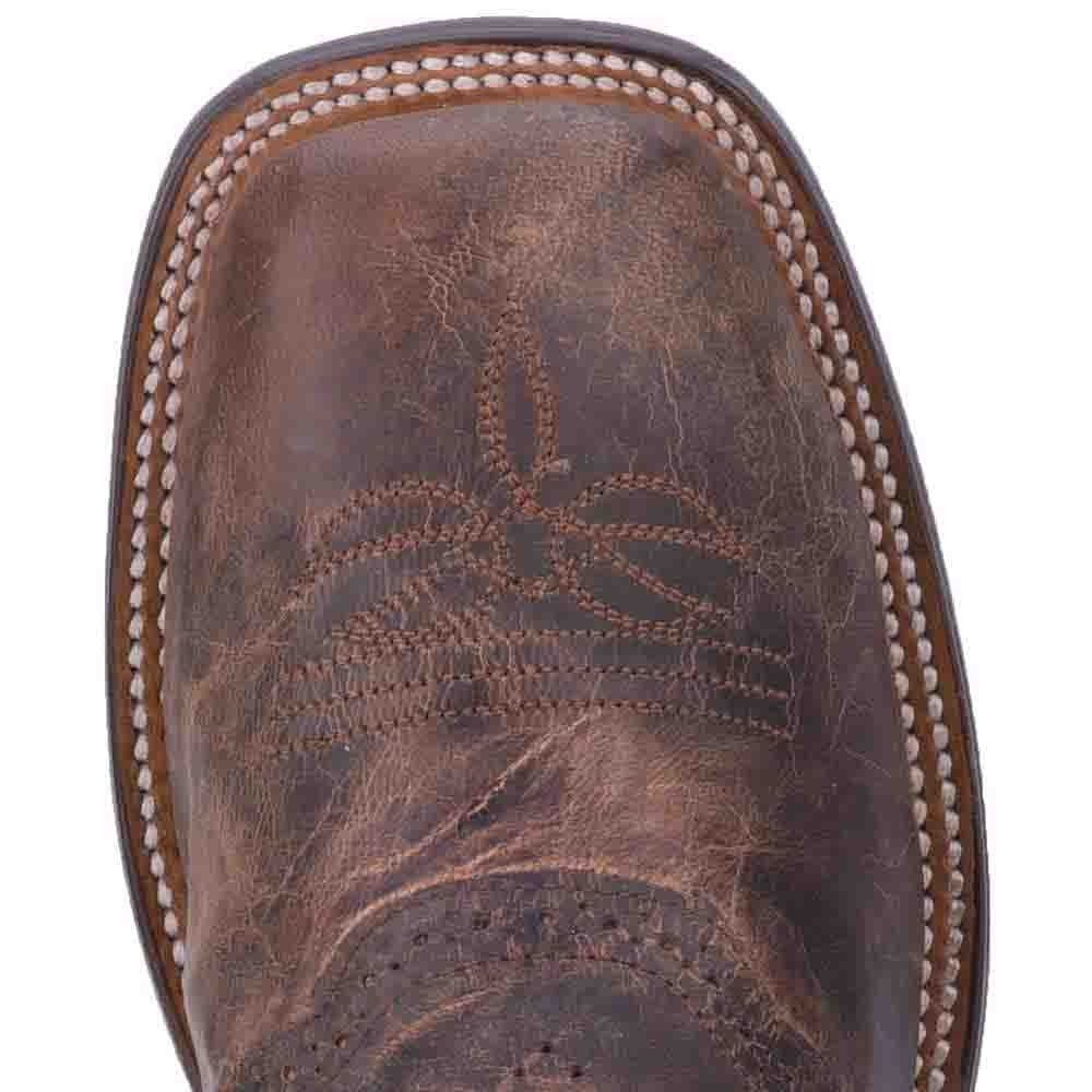 Dan Post Franklin 11” Broad Square Toe Boot Sand and Chocolate Leather Boot - shoeclassix.com