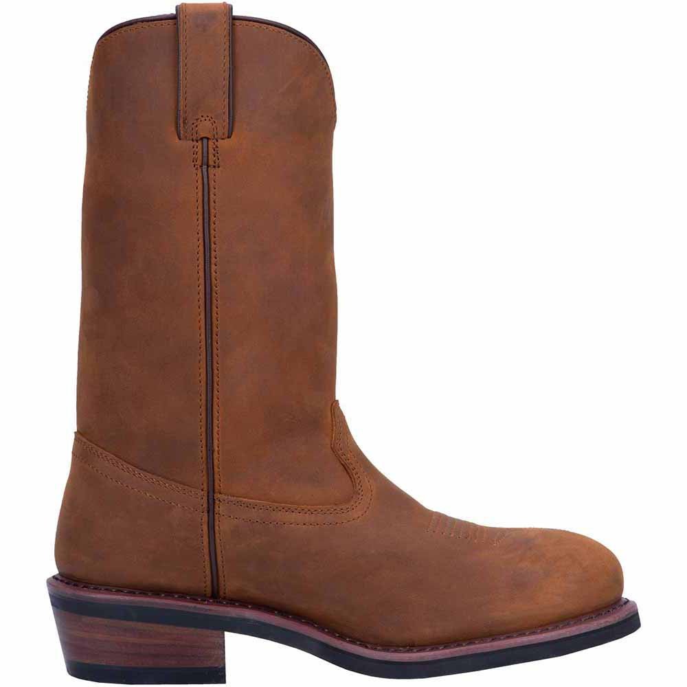 Dan Post Men’s Albuquerque 12” Round Toe Mid Brown and Tan Leather Cowboy Boot - shoeclassix.com