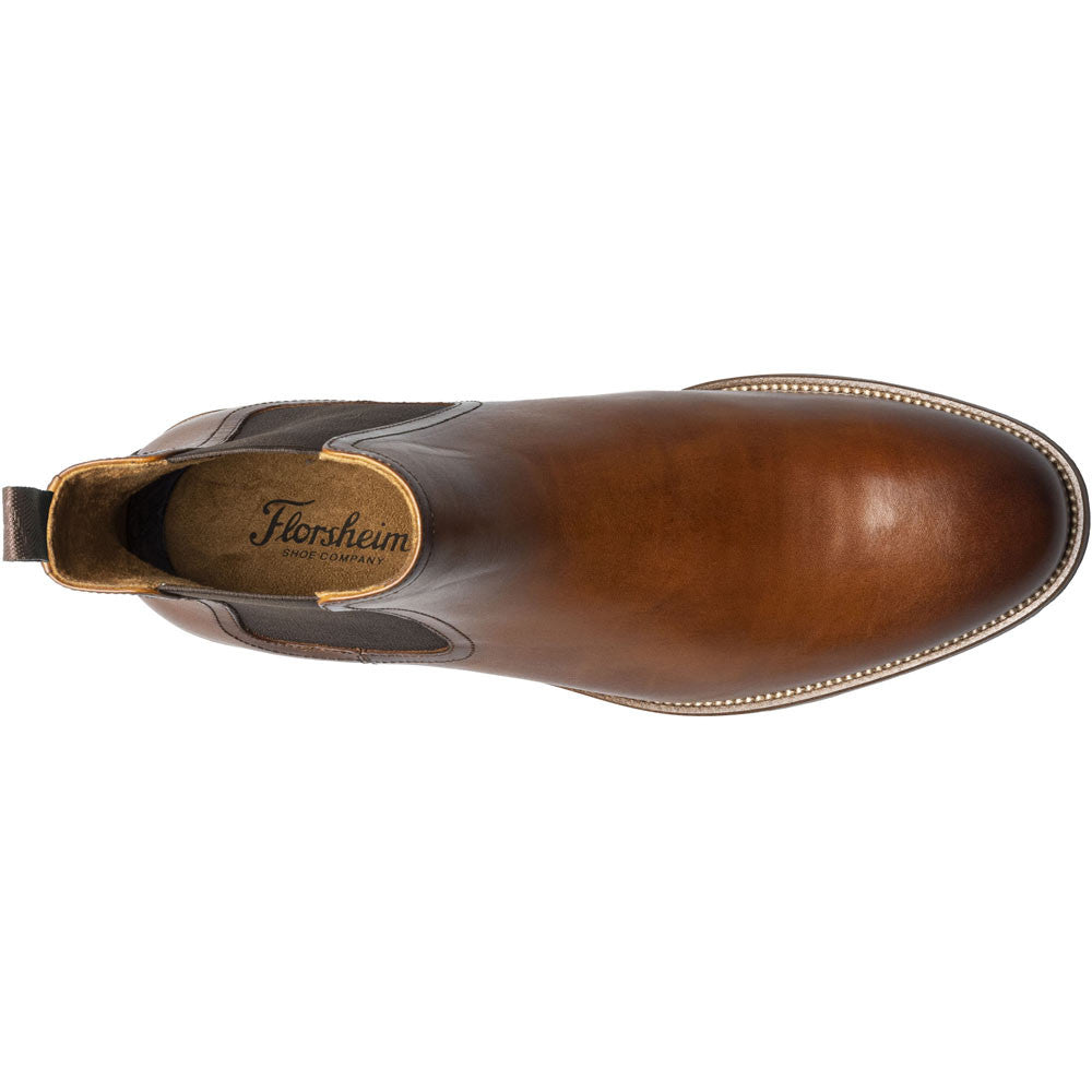 Florsheim Rucci Cognac Smooth Leather Plain Toe Gore Chukka Boots (USA Men Size)