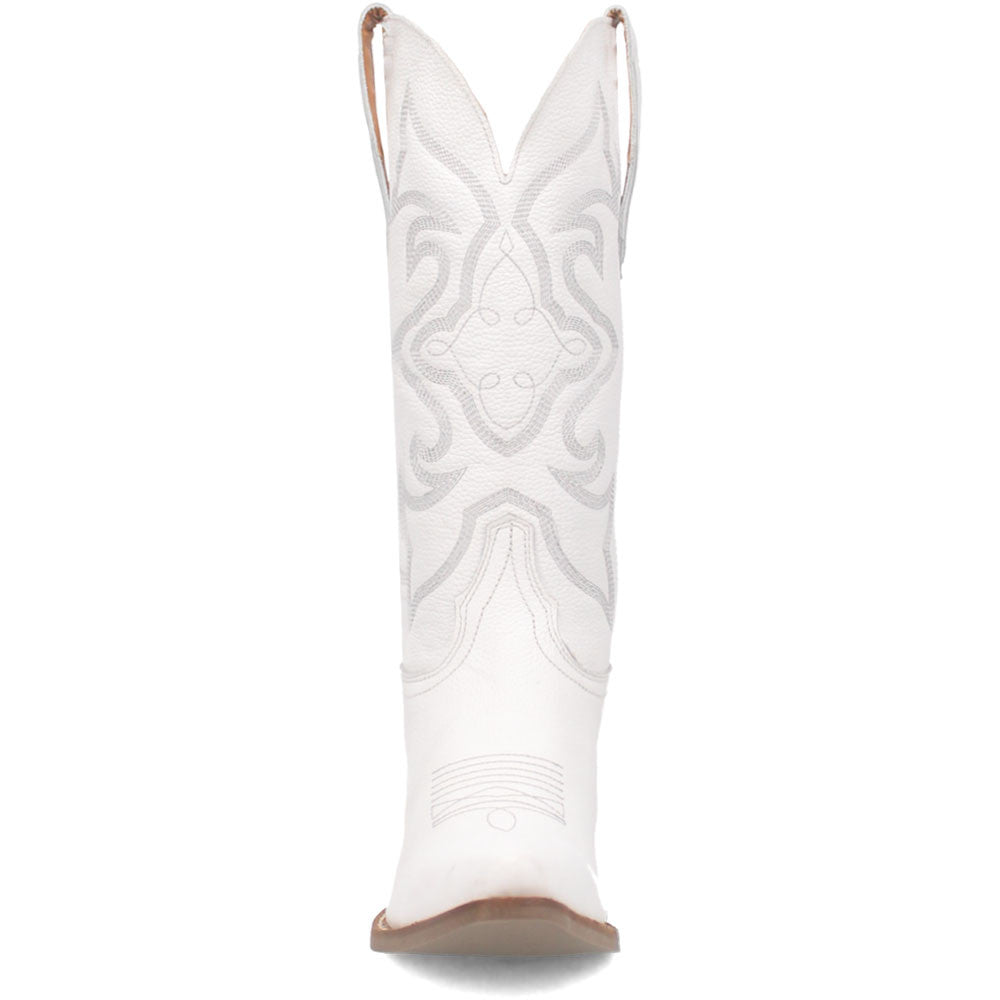 Dingo Out of West Suede White Snip Toe Western Boots for Women