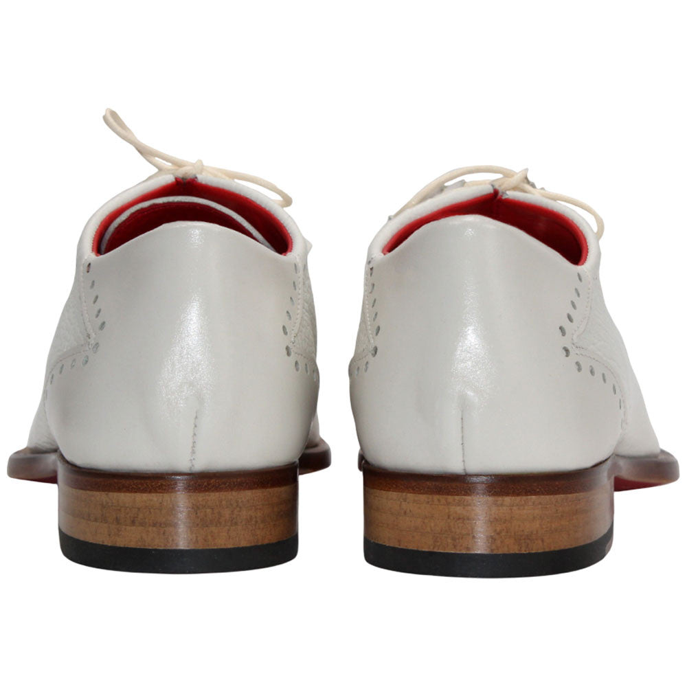 Bosco Bone Deer Skin Leather Lace Ups | Emilio Franco Dress Shoes for Men