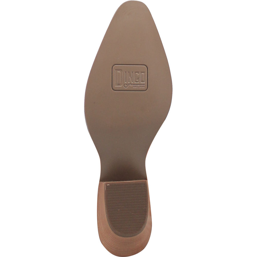 Dingo Suede Out of West Snip Toe Camel Western Boots for Women