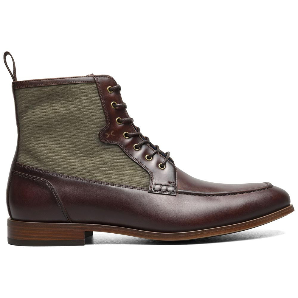 Brumley Moc Toe Lace Up Boots Oxford | Stacy Adams Dress Boots in Brown & Olive