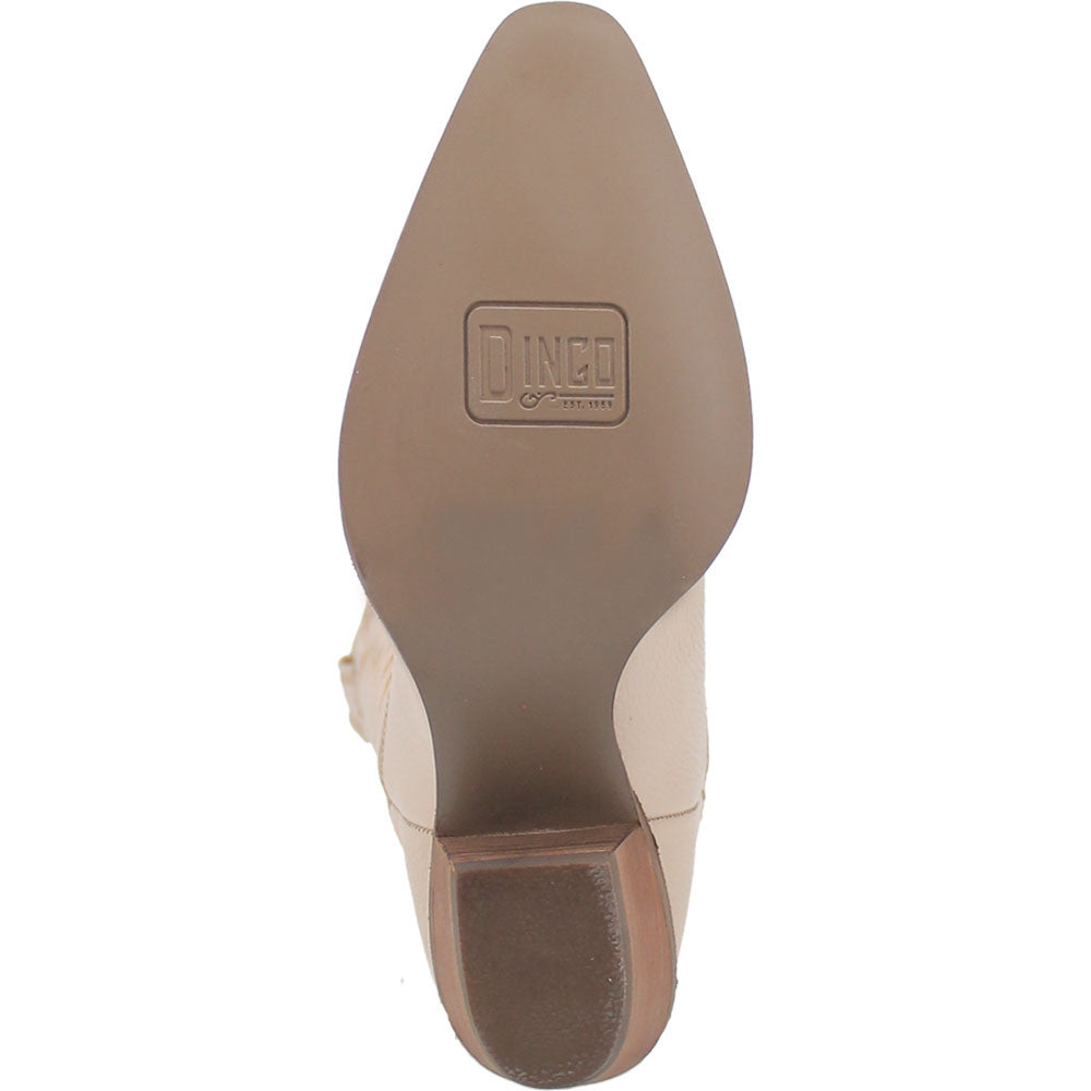Dingo High Cotton Sand Leather Snip Toe Western Cowgirl Boots (USA Women Size)