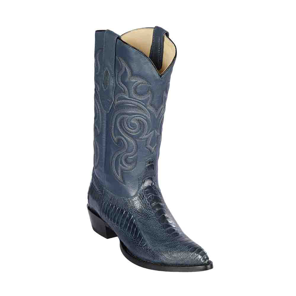 Los Altos Blue Jean J-Toe Genuine Ostrich Paw Boot