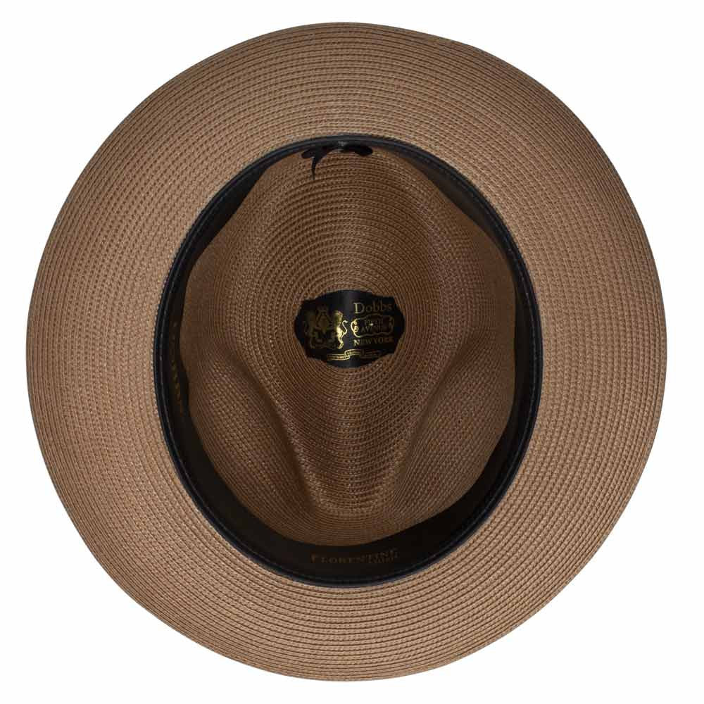 Dobbs Rosebud Cognac Florentine Milan Straw Hat