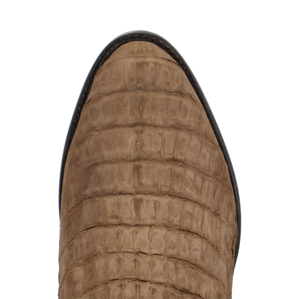 Dan Post Makara Genuine Caiman Crocodile Brown 13” Round Toe Boot (US Men Size)