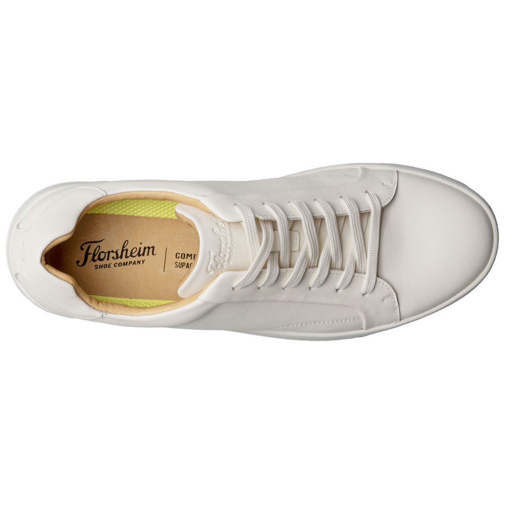 Norwalk Monopoli Lace To Toe Sneaker | Florsheim Cream Dress Sneakers for Men