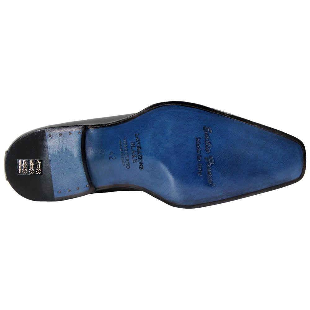 EMILIO FRANCO Tommaso Black Calf-Skin Leather Loafers