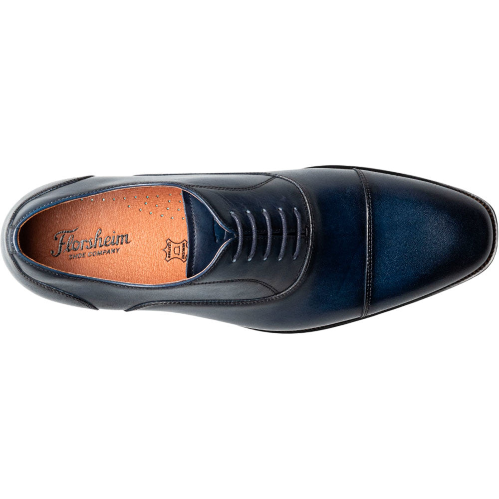 Florsheim Sorrento Navy Lux Cap Toe Balmoral Oxford Men's Shoes