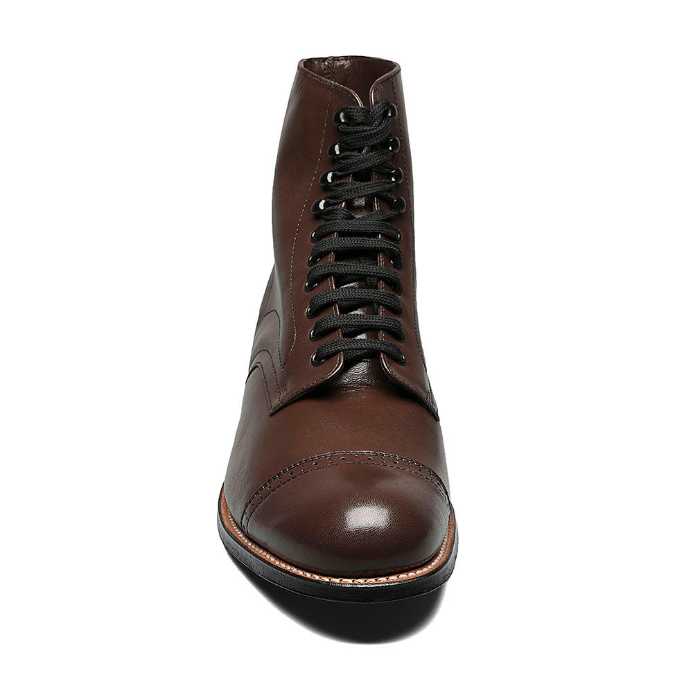 Stacy Adams Madison Brown Leather Cap Toe Boots
